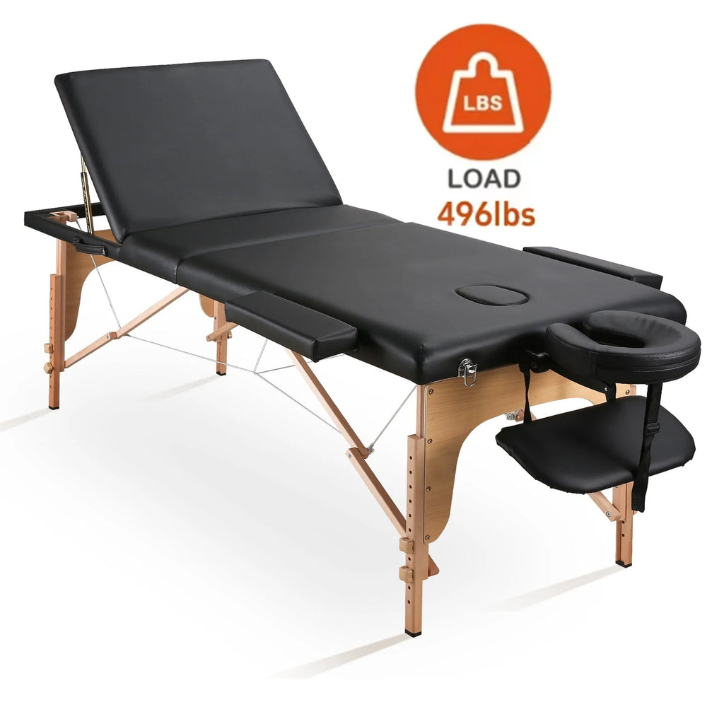 Portable 3 Folding Wood Massage Table L272
