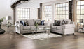 Light Gray Chenille Sofa and Loveseat B32769