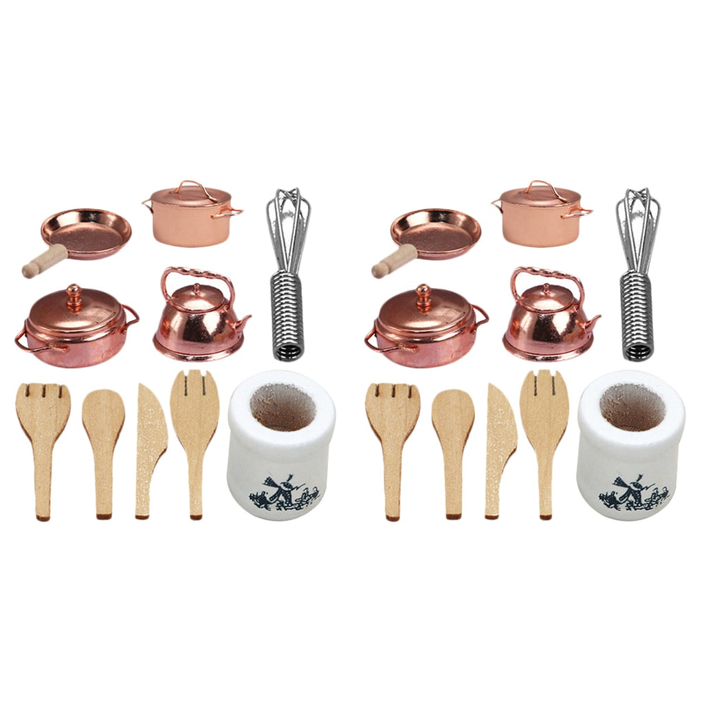 Wooden Kitchen Playset 2 Sets Doll Cooking Rack C719