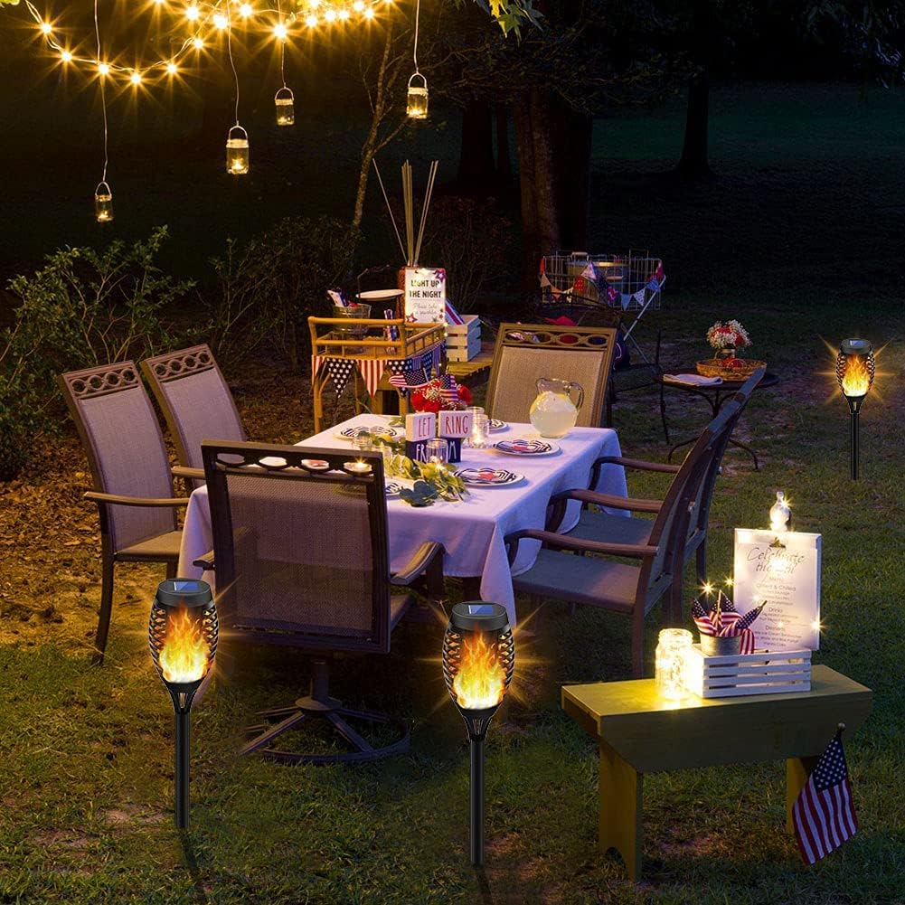 12 Pack Solar Torch Light with Flickering Flame M631