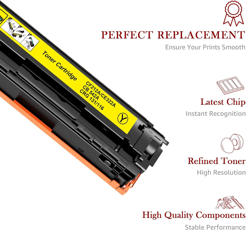Compatible Toner Cartridges 4-Pack Black Cyan Magenta Yellow A5115