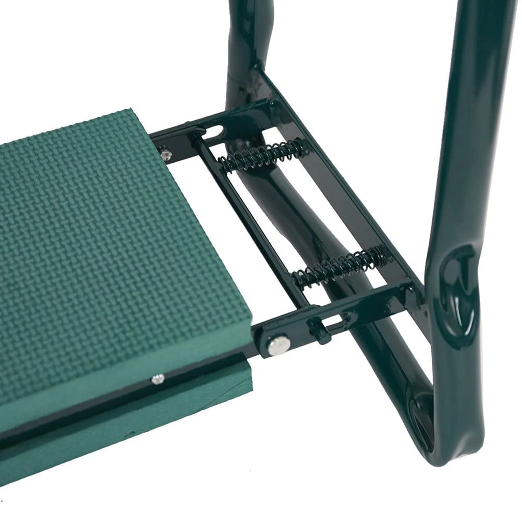 Folding Garden Kneeler Seat Portable Bench Stool with Kneeling Pad Y54520
