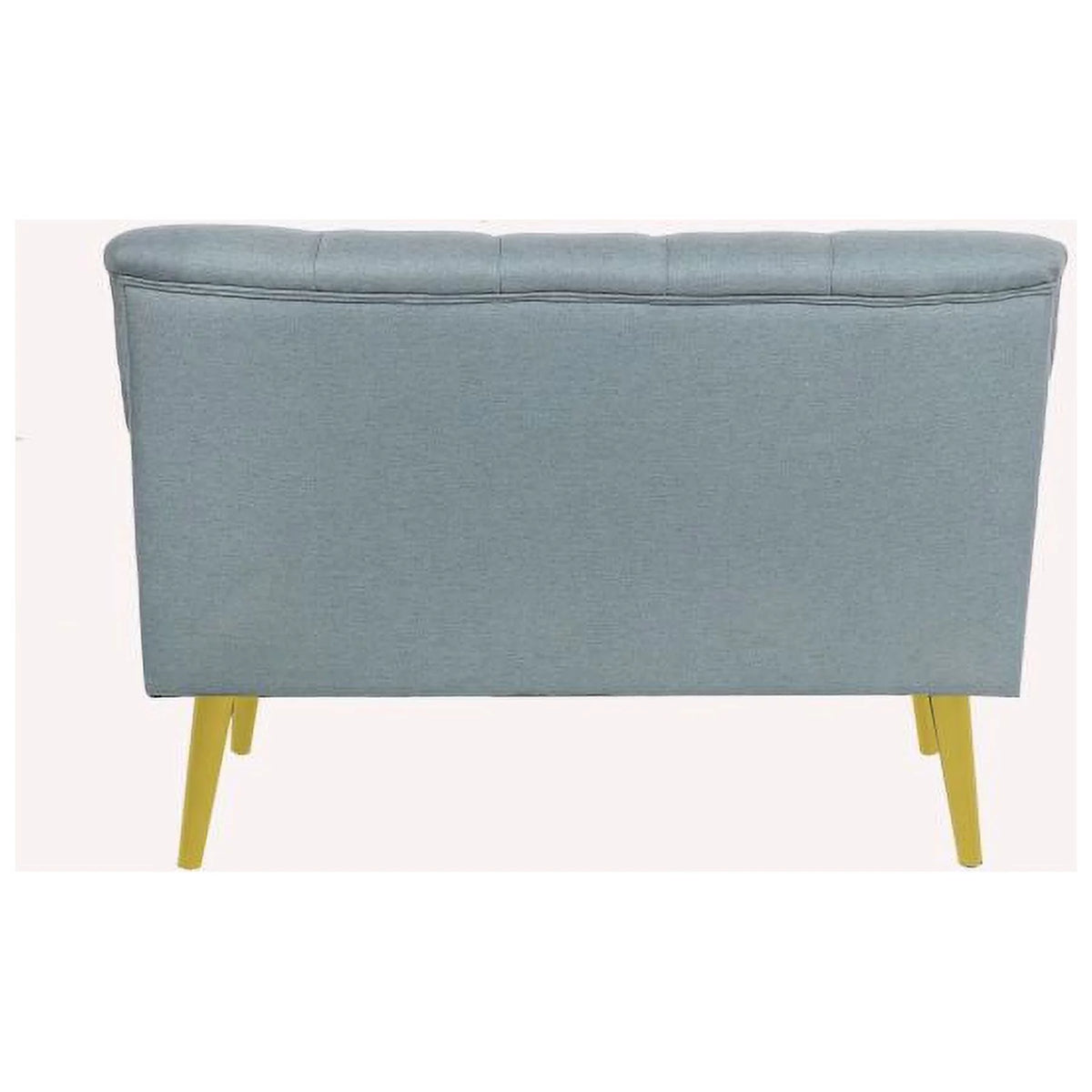 Light Blue Fabric Armless Loveseat W675416