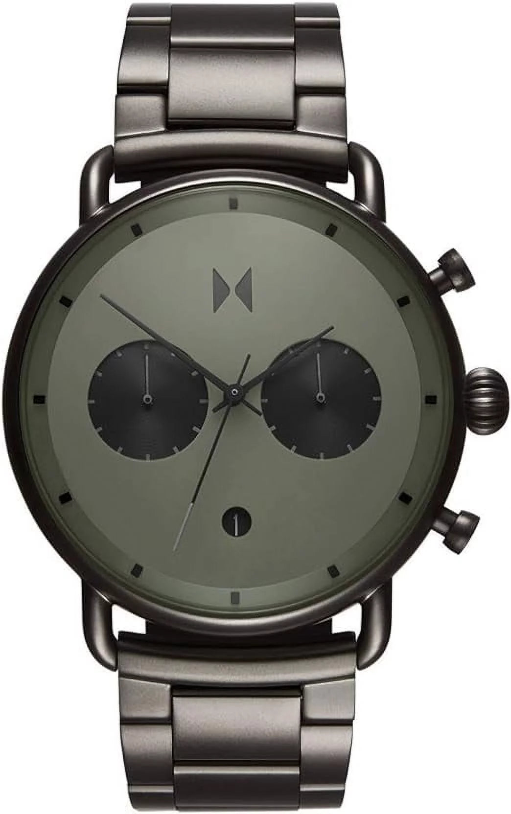 Gunmetal Tone Stainless Steel Chronograph Men's Watch T91129