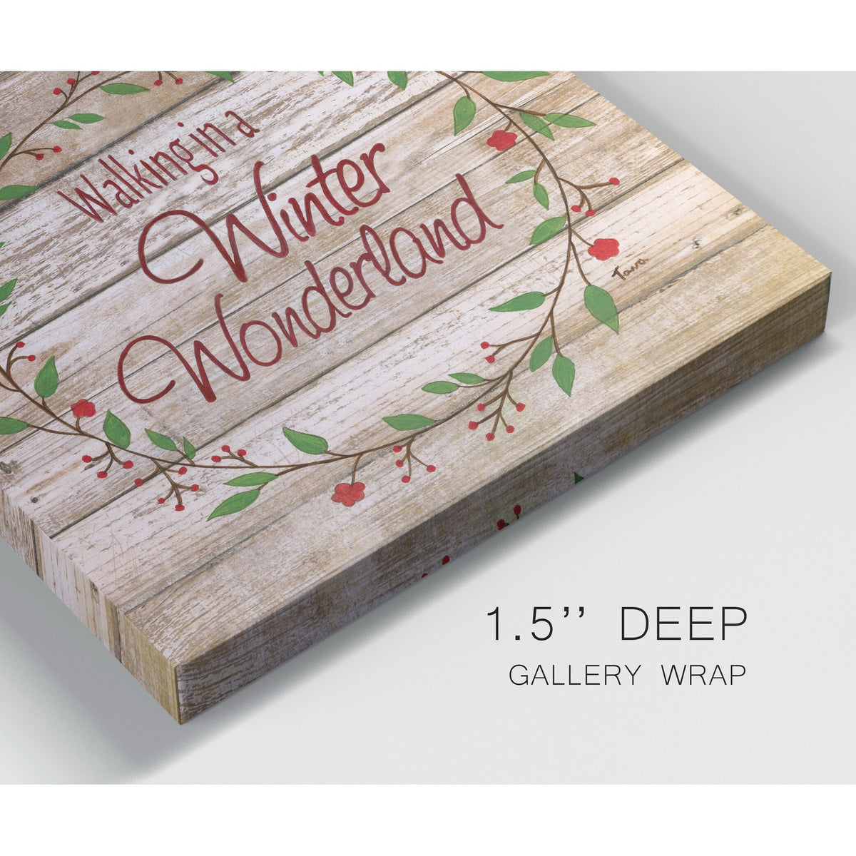 Winter Wonderland Wreath Gallery Wrapped Canvas 10x10 L3220