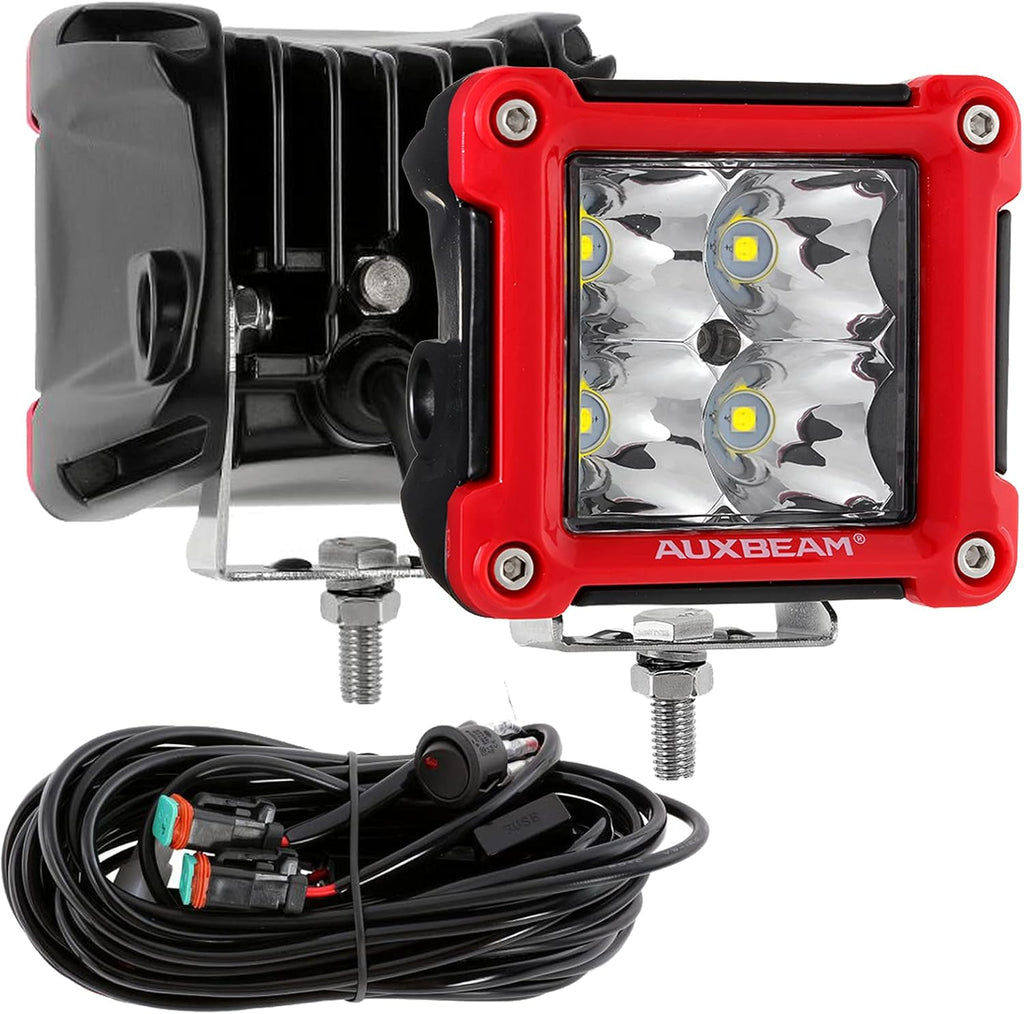 3 inch 40W 4800LM Flood Beam LED Light Pods Square Work Light Pack of 2 E3514