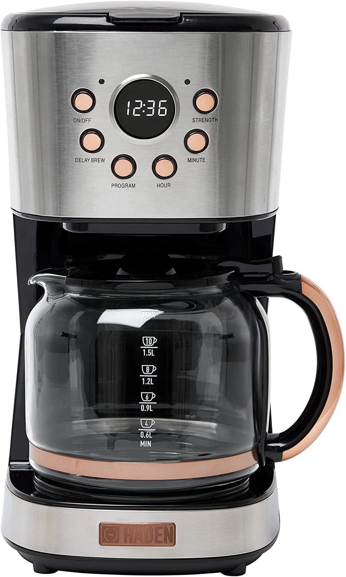 Turquoise Blue 12 Cup Programmable Coffee Maker with Glass Carafe Z9730