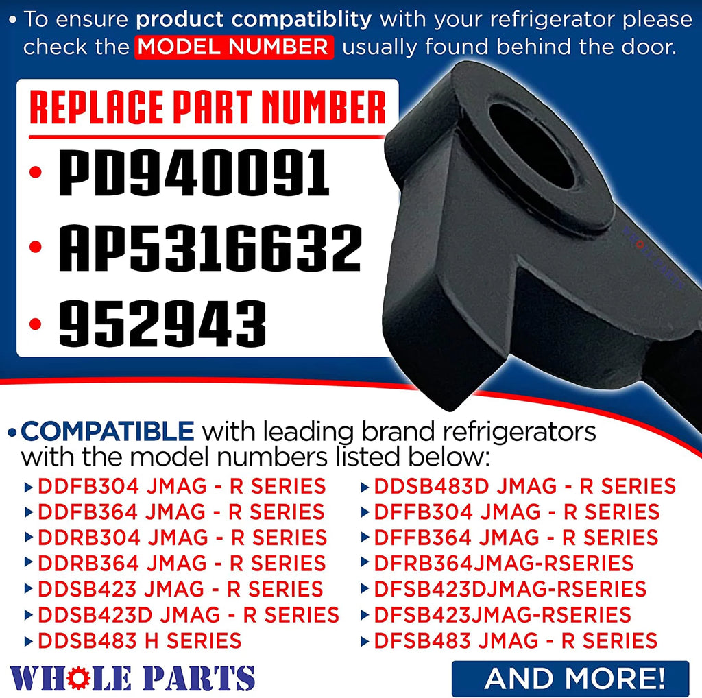 Refrigerator Door Stop Bushing Black M6307