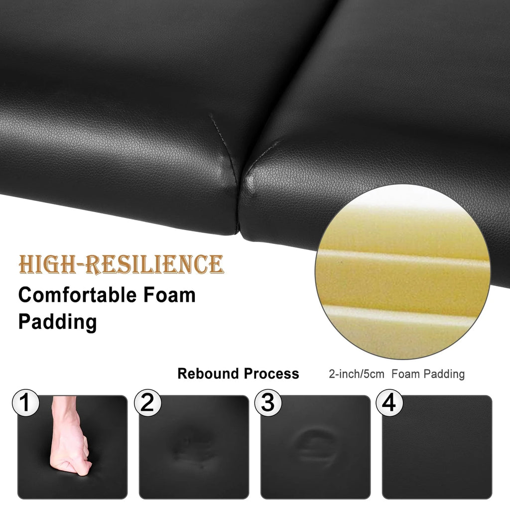 Portable 3 Folding Wood Massage Table L272