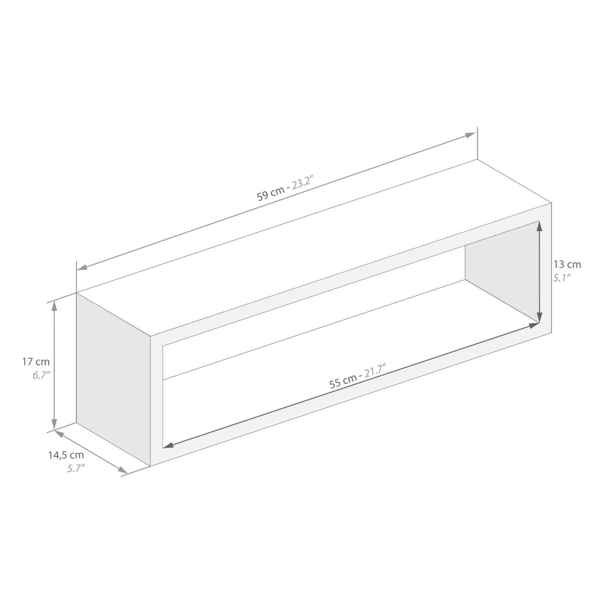 Set of 4 High Gloss White Cube Wall Units Y755952