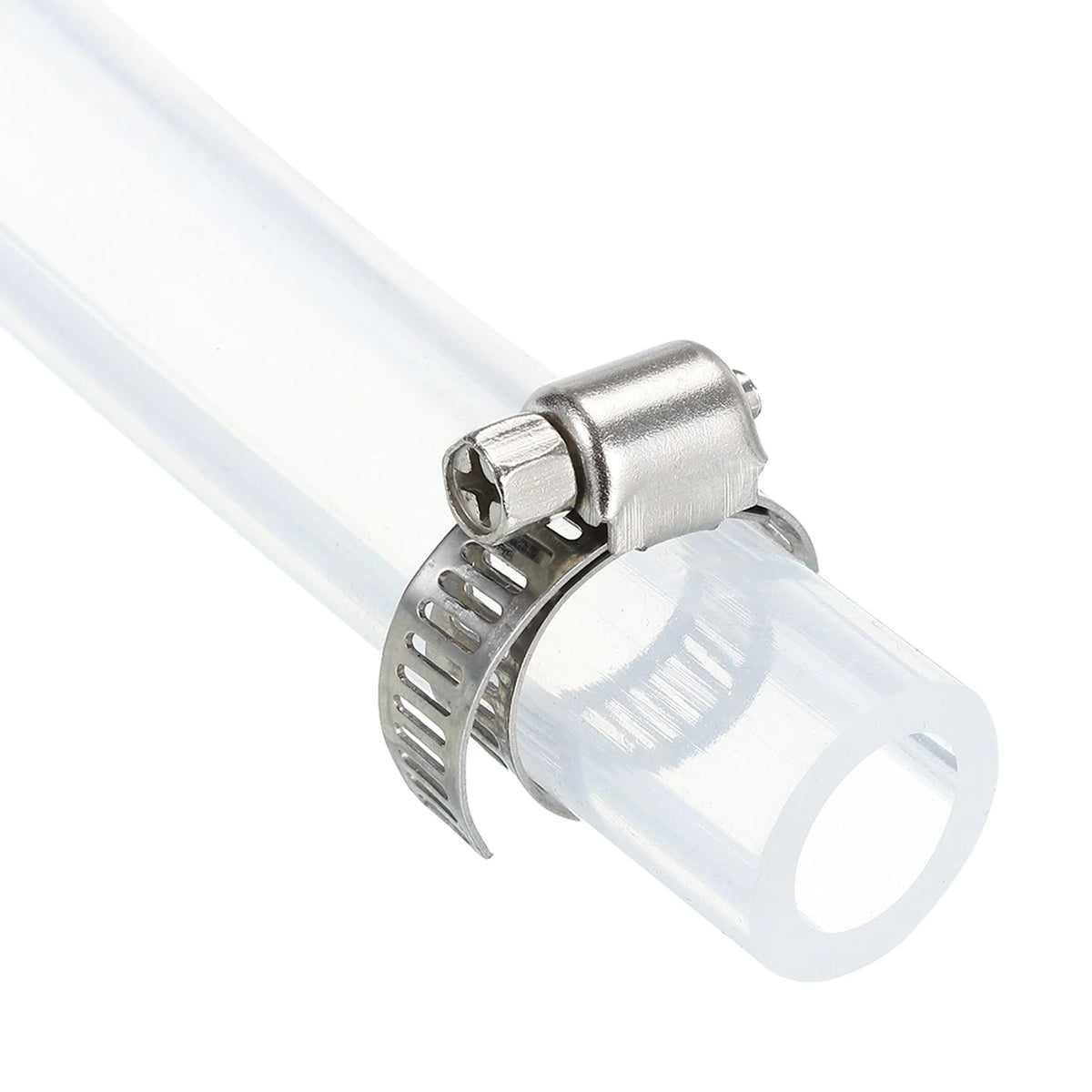 Silicone Rubber Tubing 12mm ID 18mm OD 10ft Clear with Clamp B56050