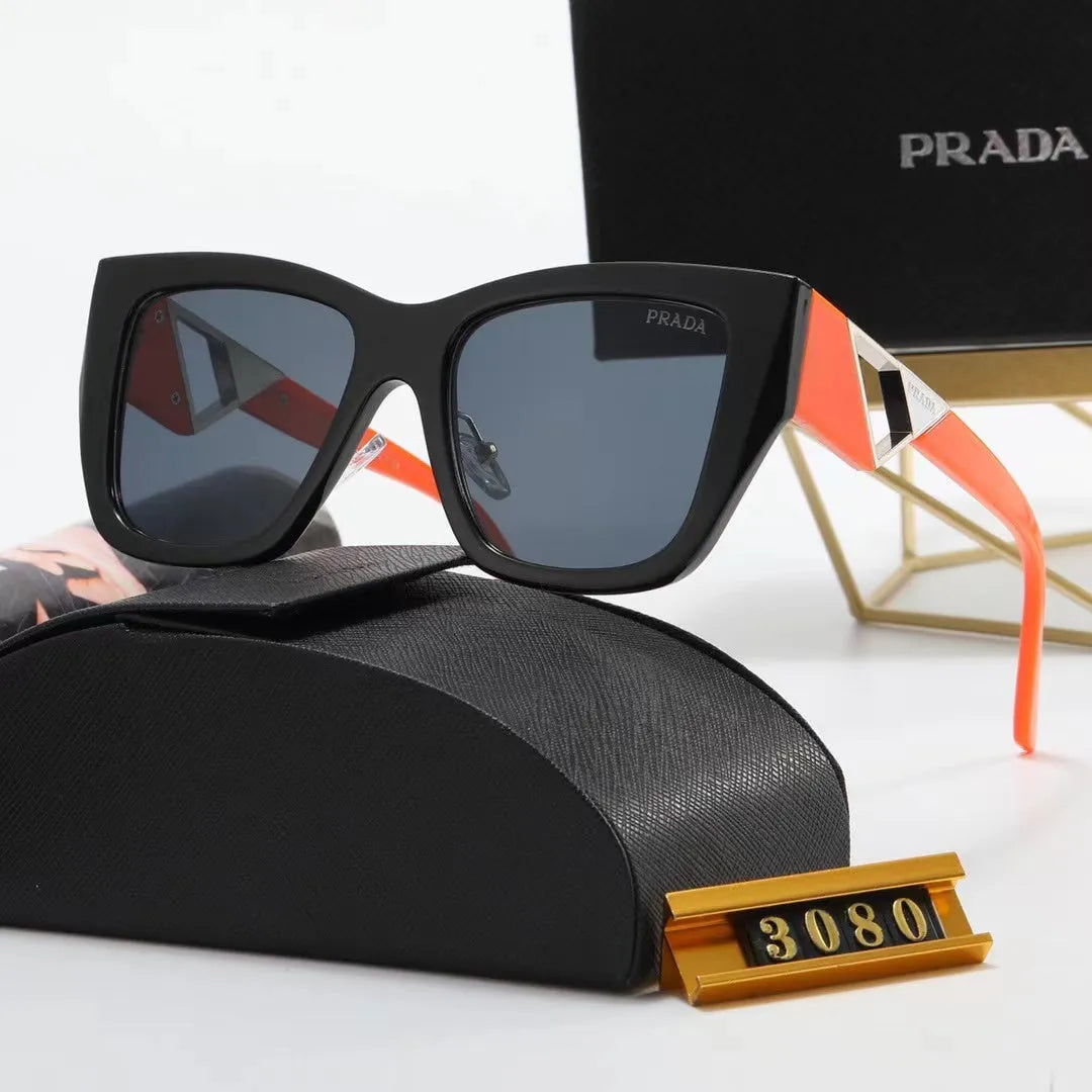 Fashion PA Letter Triangle Hollow Print Sunglasses L59255