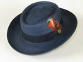 Navy Blue Straw Hat J3864