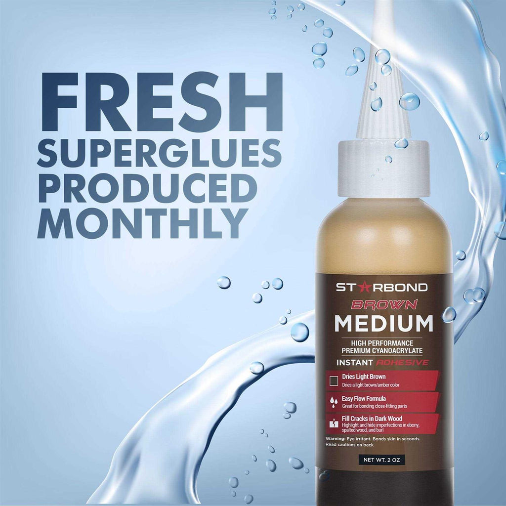 Brown Medium CA Glue U7408