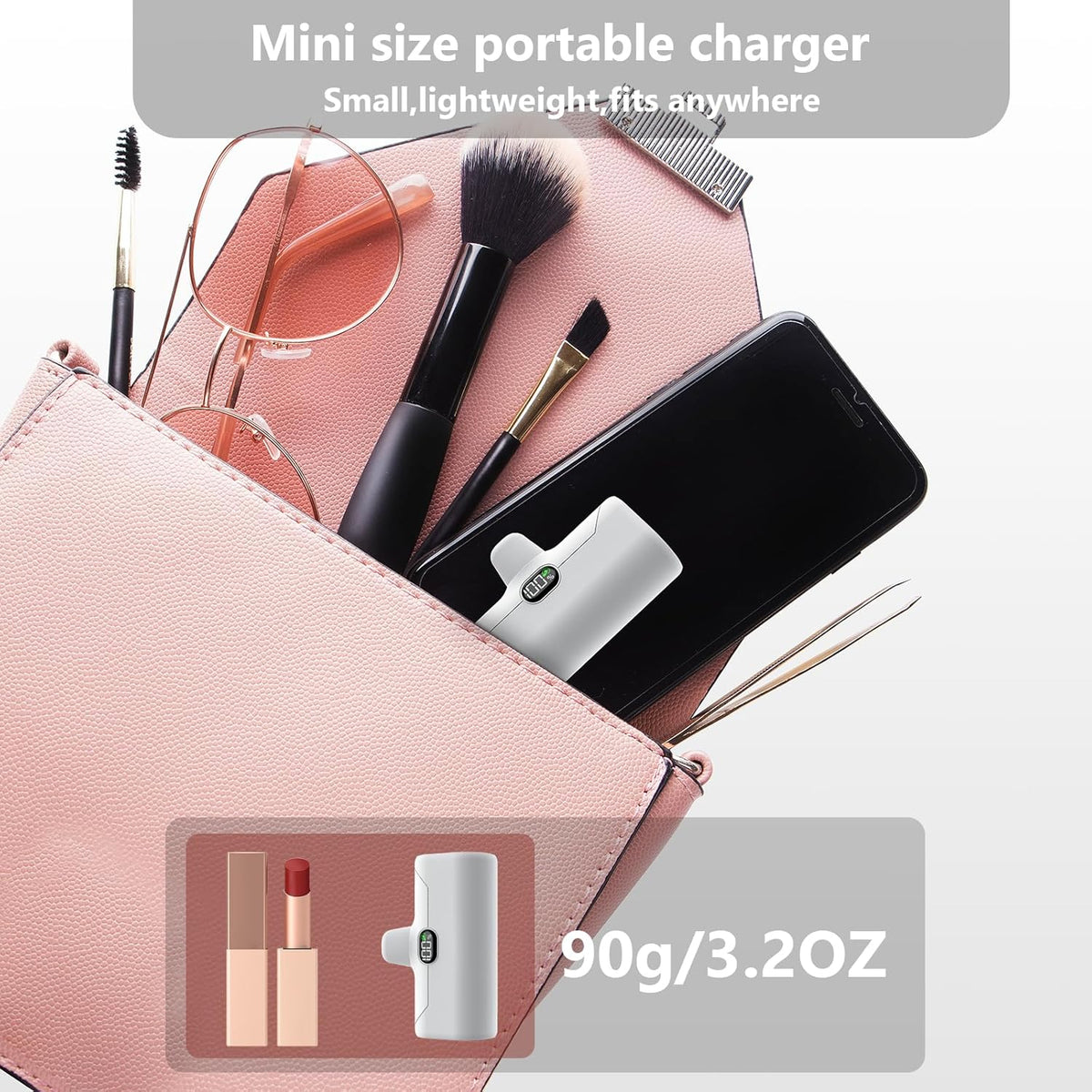 5000mAh 20W PD USB C Fast Charging Battery Pack with LCD Display C64913