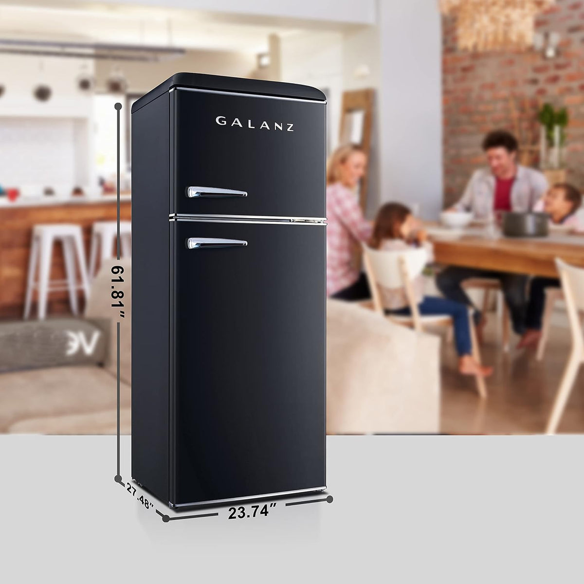 Black 10.0 Cu Ft Top Freezer Refrigerator K2755