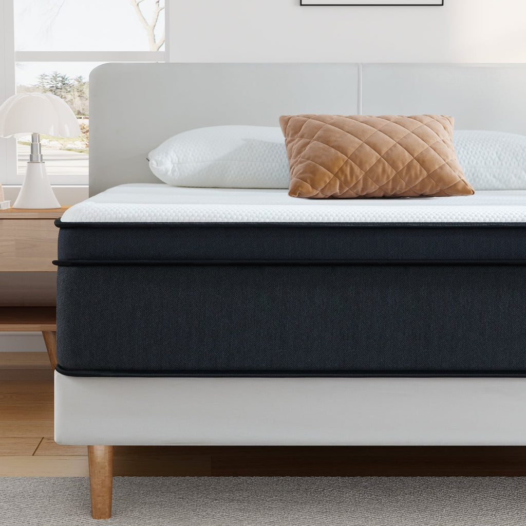 Queen 10 inch Hybrid Medium Firm Innerspring Mattress in a Box C268