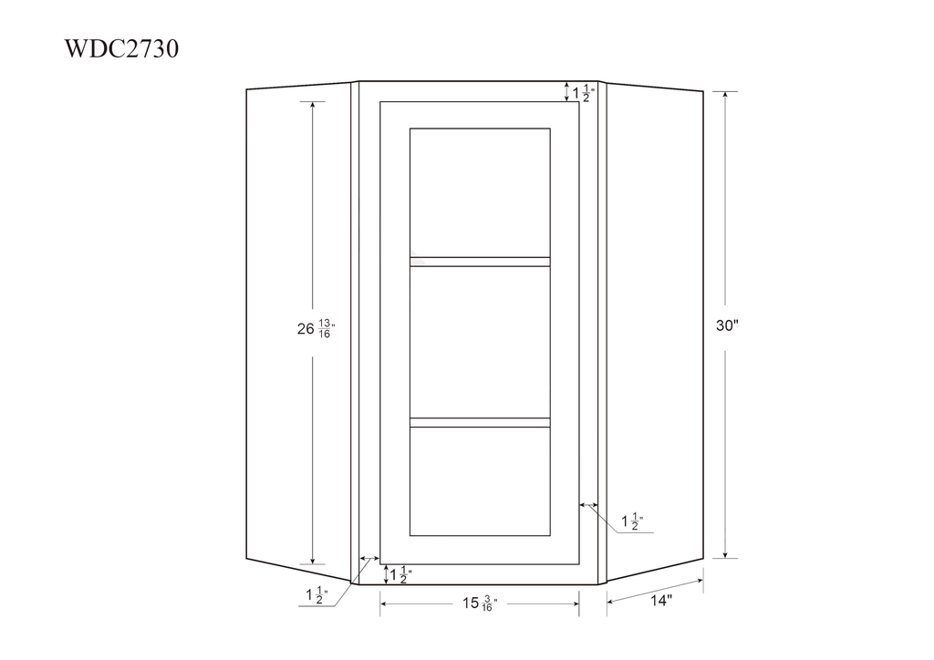 27 inch Wide 39 inch Tall 14 inch Deep Light Gray Inset Shaker Wall Cabinet U960