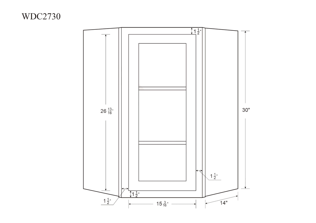 27 inch Wide 39 inch Tall 14 inch Deep Light Gray Inset Shaker Wall Cabinet U960