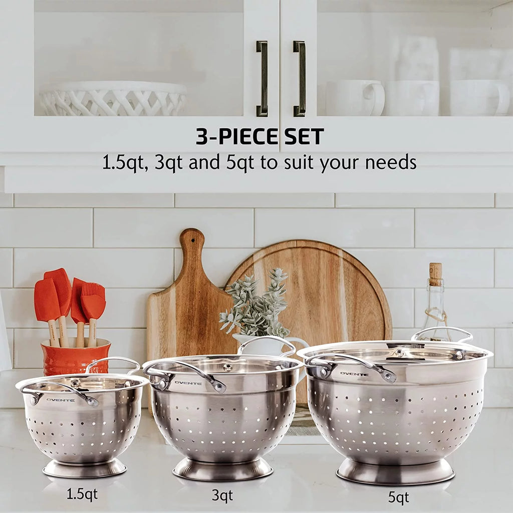 Stainless Steel Colander Set of 3 T80040