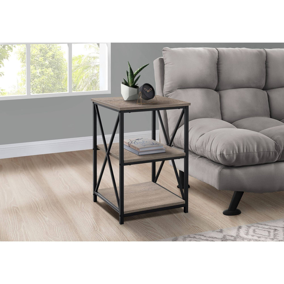 Dark Taupe Contemporary Accent Table G246