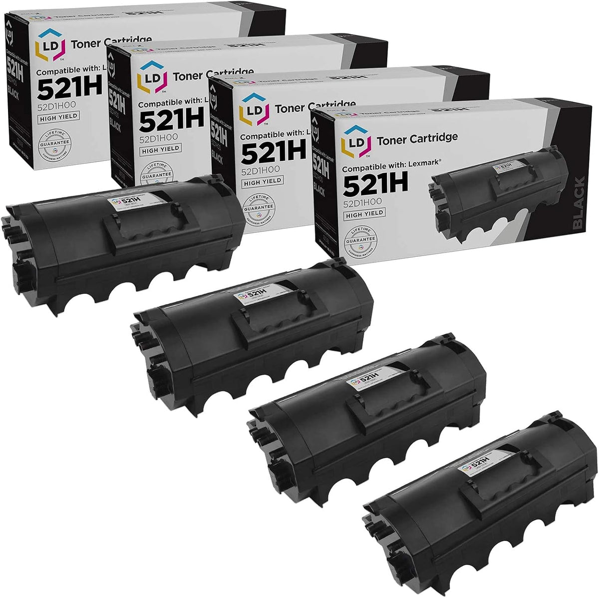 Black 4-Pack High Yield Toner Cartridge Y6116