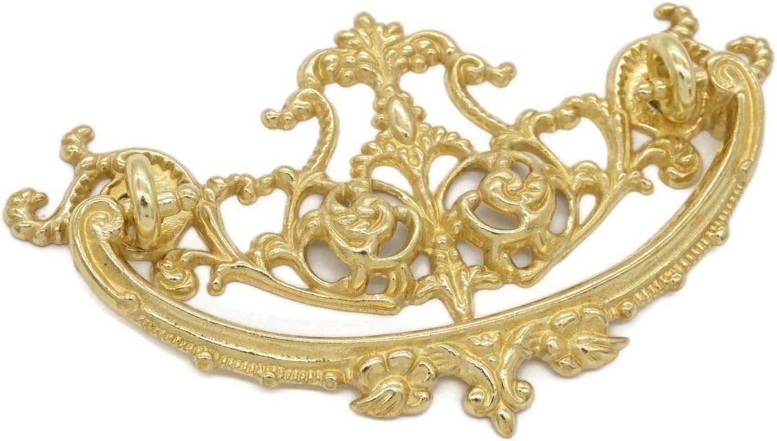 Solid Cast Brass Polished Brass Drawer Pull W76937