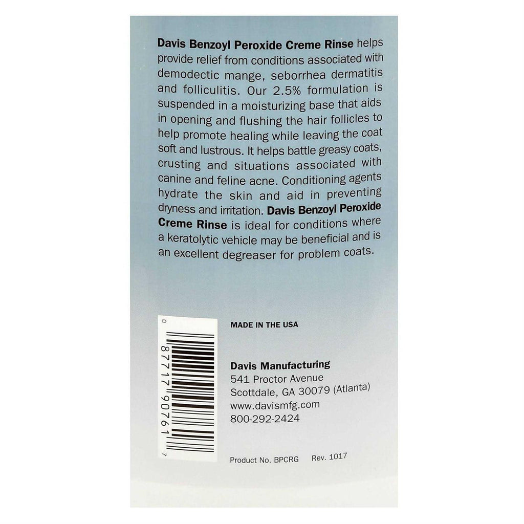 Benzoyl Peroxide Creme Rinse P984034