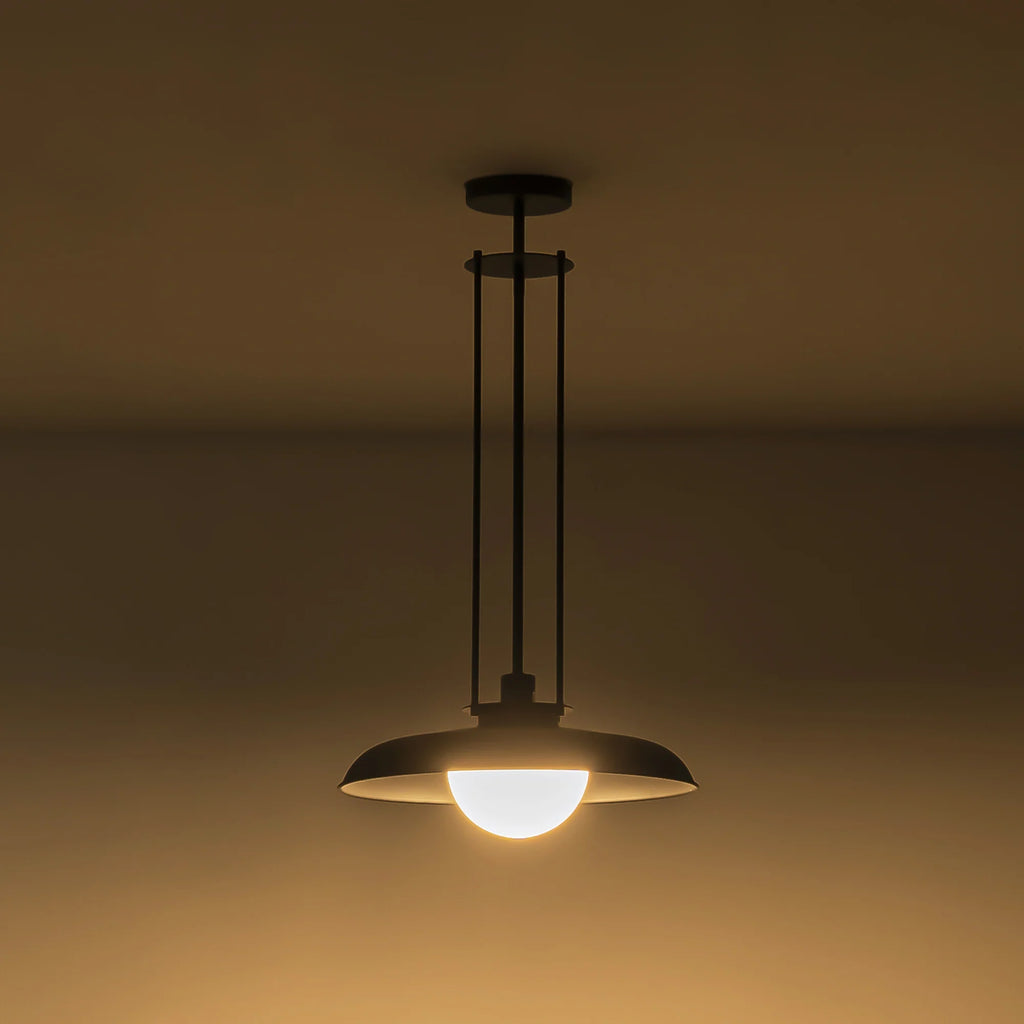 1-Light Linear Opal Bowl Pendant Z1701