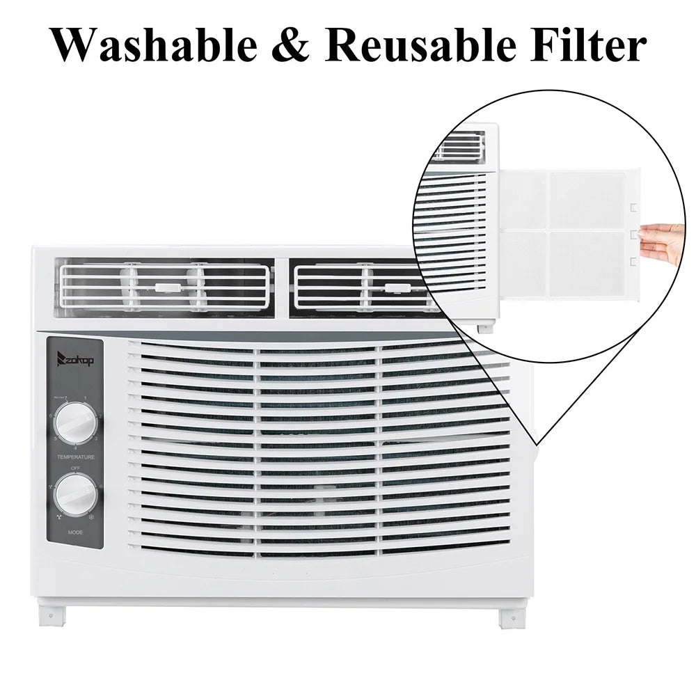 5000BTU 115V 450W White Window Air Conditioner T83269
