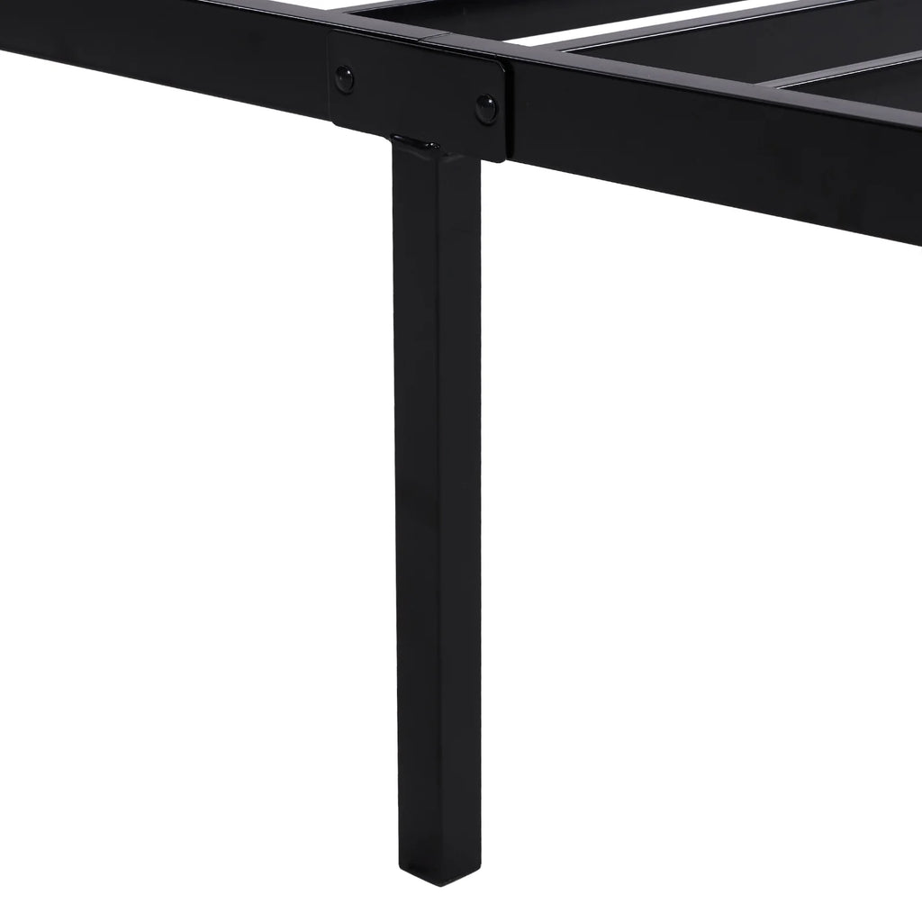 Twin Size Black Metal Platform Bed Q68609