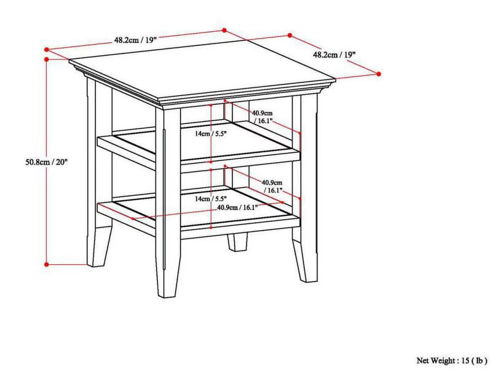 Solid Wood End Table O659984