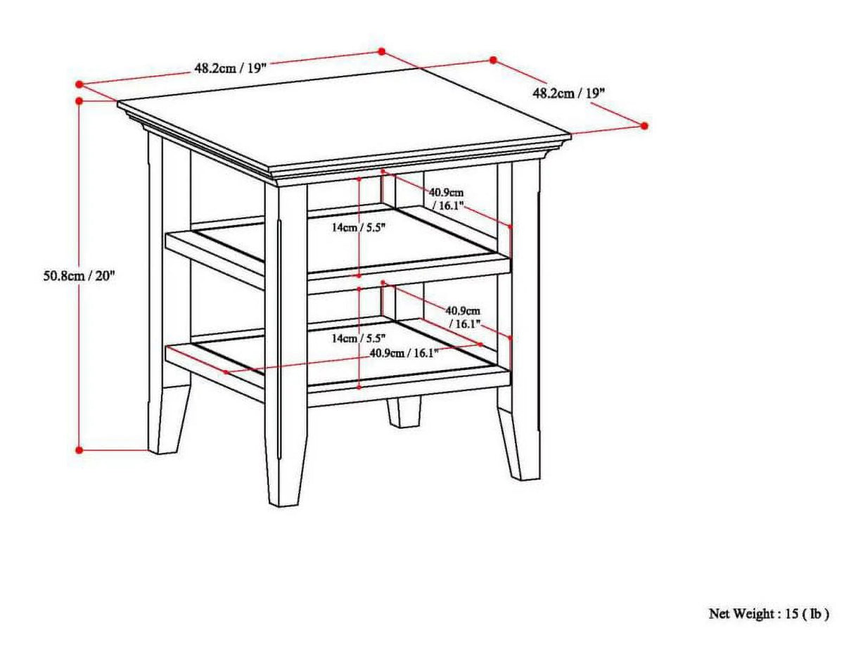 Solid Wood End Table O659984