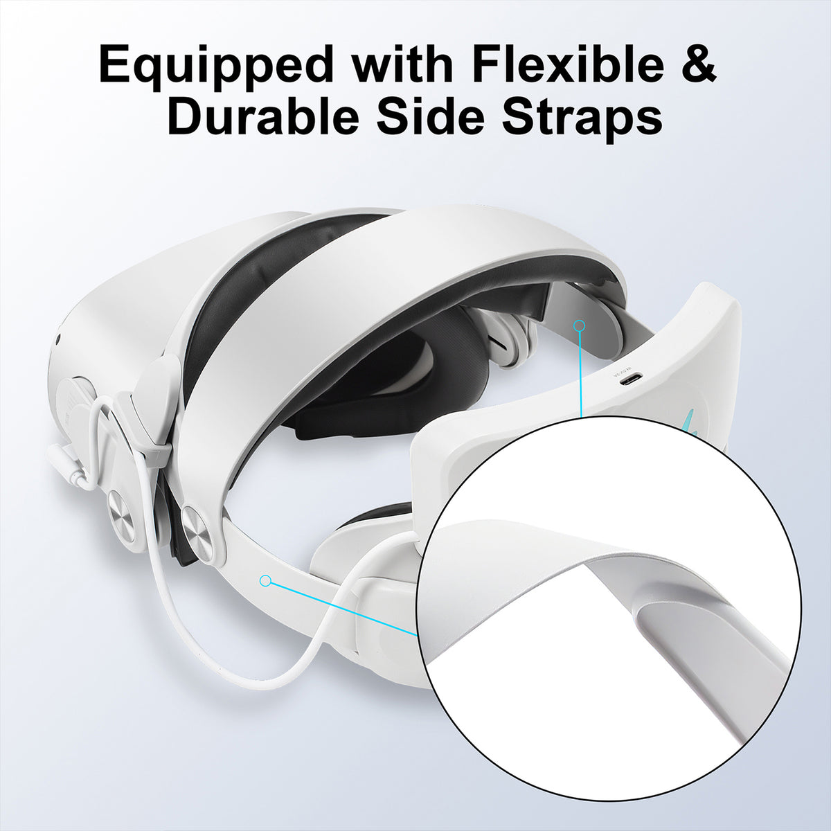 Battery Pack Head Strap Compatible with Quest 2 E2838