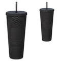 Black Tumbler with Straw Q519