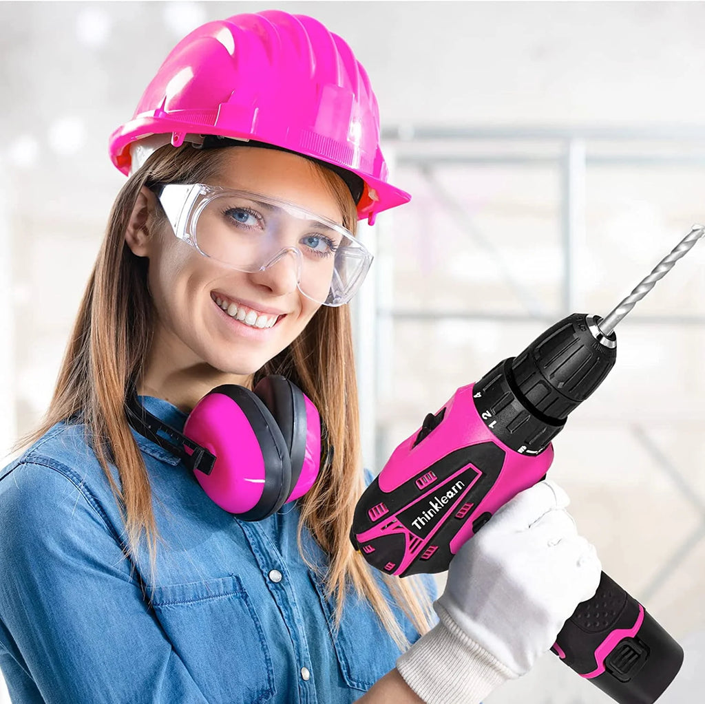 Pink 137 Piece Cordless Drill and Tool Set Y281