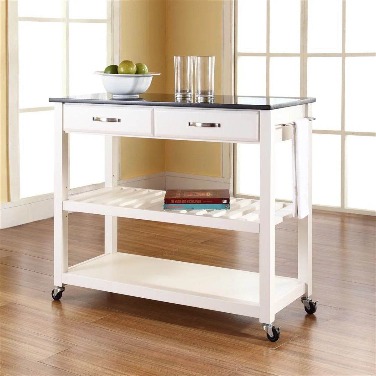 Southwestern Style Granite Top Kitchen Prep Cart H690