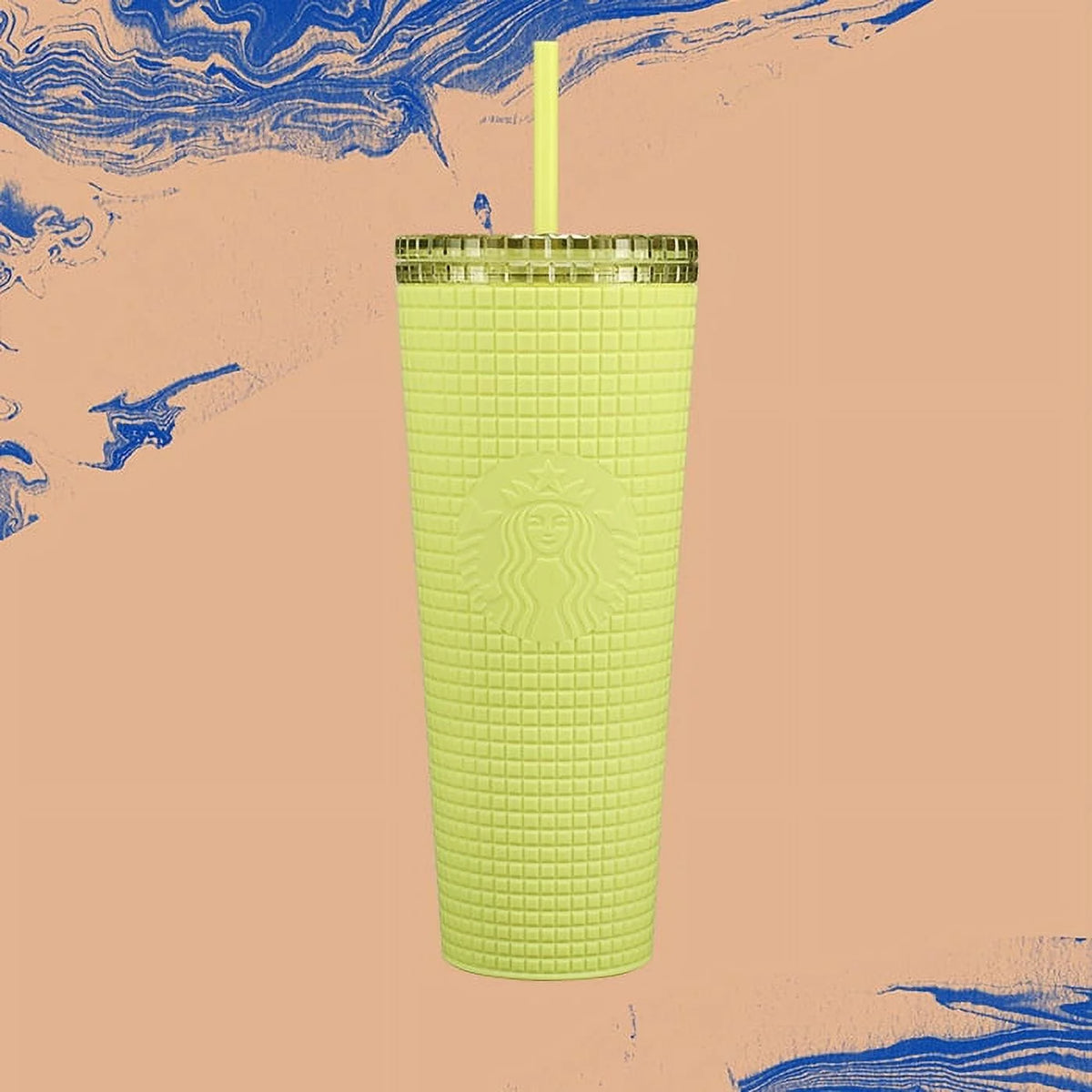 Yellow Grid Green Meadow Tumbler 24oz R63602