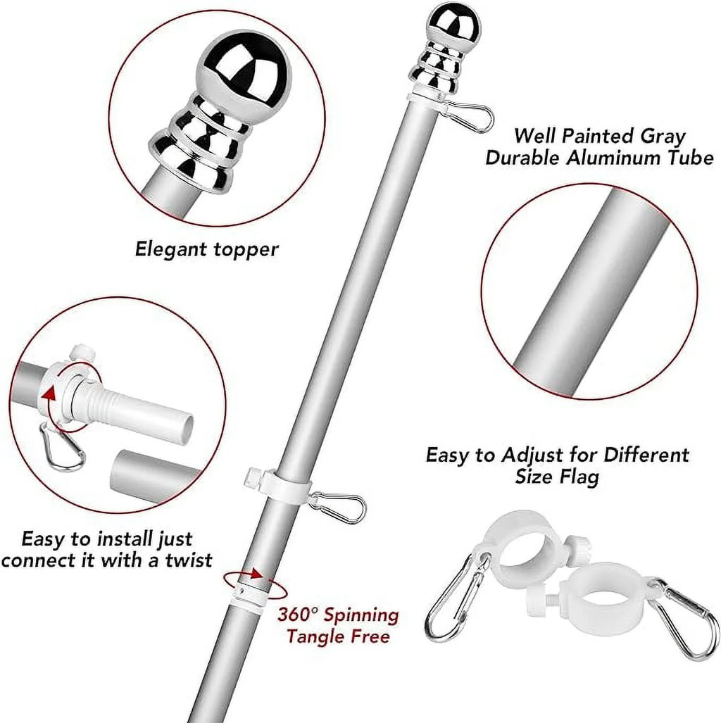 Black Wall Mount Flag Pole Kit Z34033