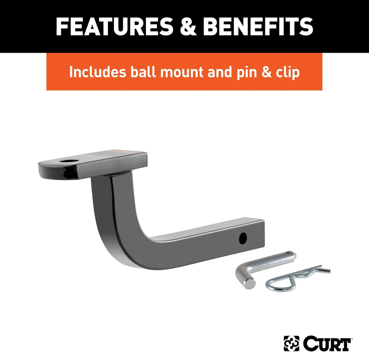Class 2 Trailer Hitch with Ball Mount, 1-1/4-Inch Receiver V702