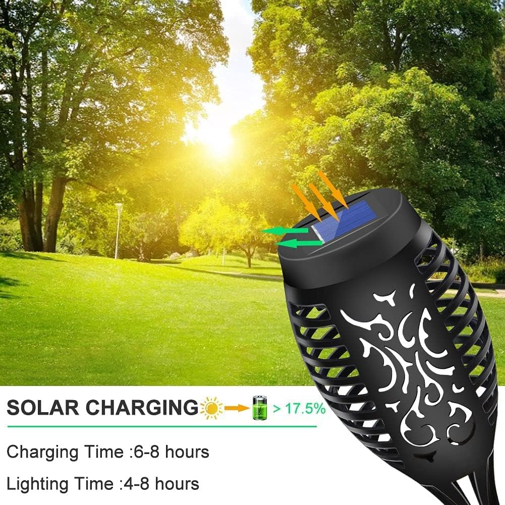 12 Pack Solar Torch Light with Flickering Flame M631