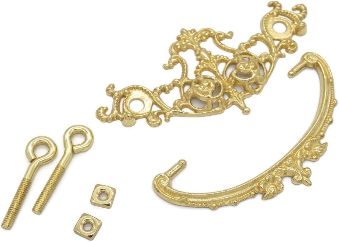 Solid Cast Brass Polished Brass Drawer Pull W76937