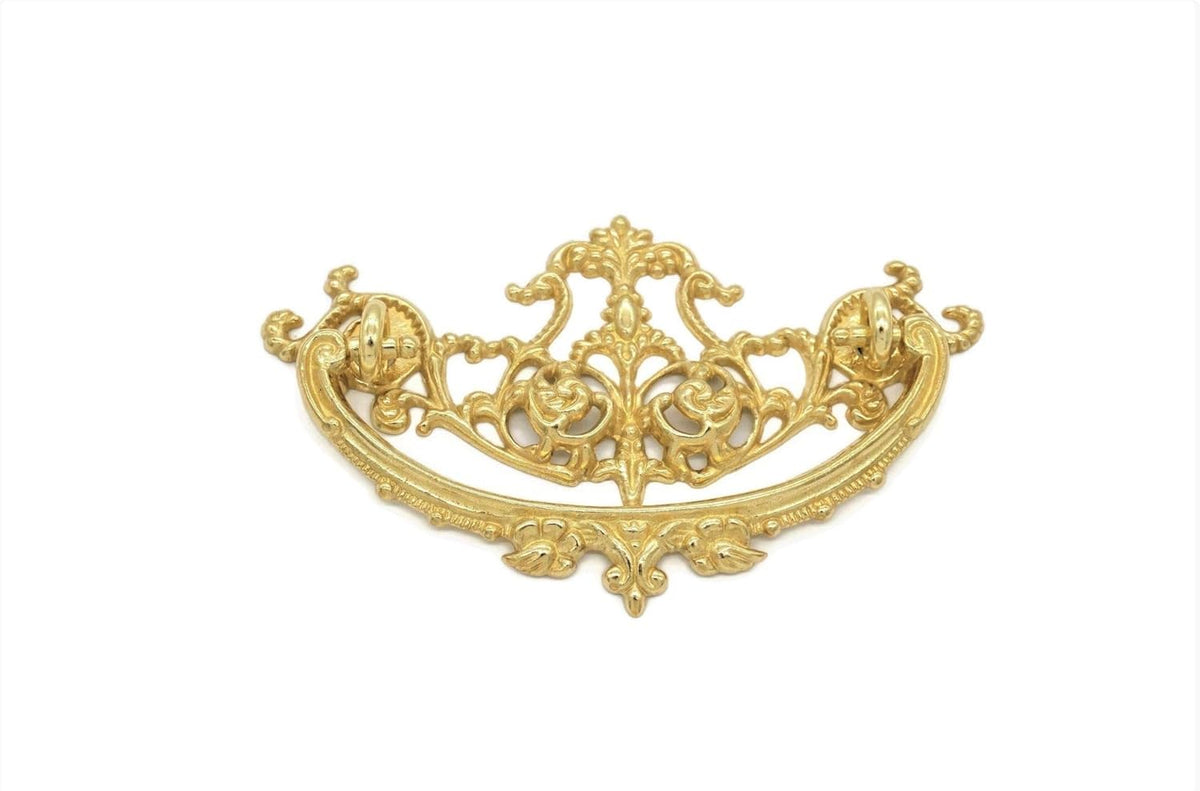Solid Cast Brass Polished Brass Drawer Pull W76937