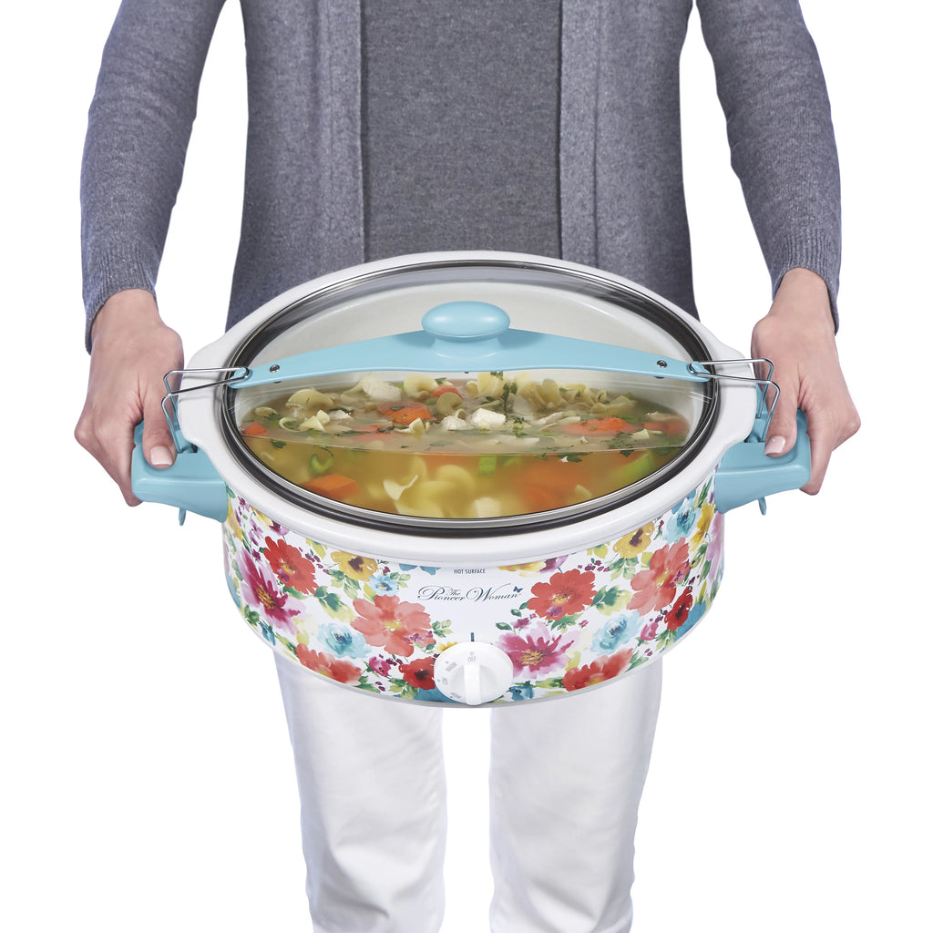 Portable 6 Quart Slow Cooker with Removable Crock W8391