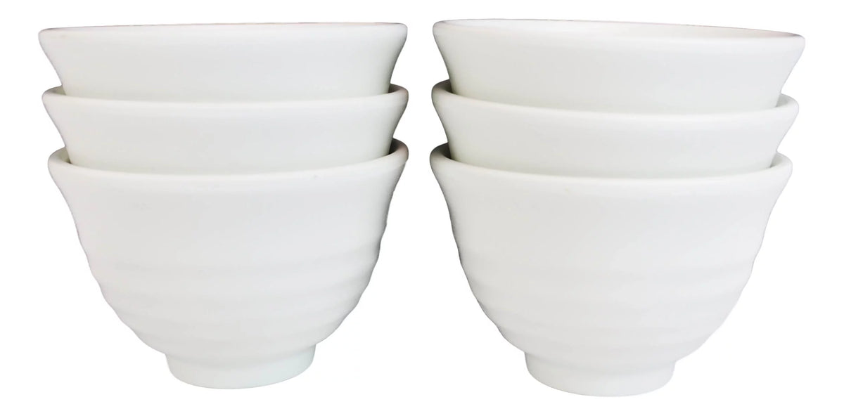 Matte White Melamine Bowls Pack Of 6 T705913