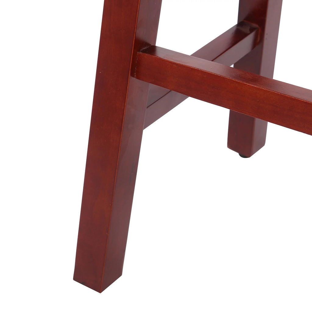 29 Inch Saddle Bar Stools Set of 2 Solid Wood Cherry P87648