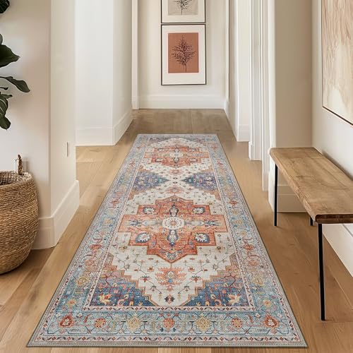 2X5 Washable Non Slip Vintage Boho Area Rug P37825