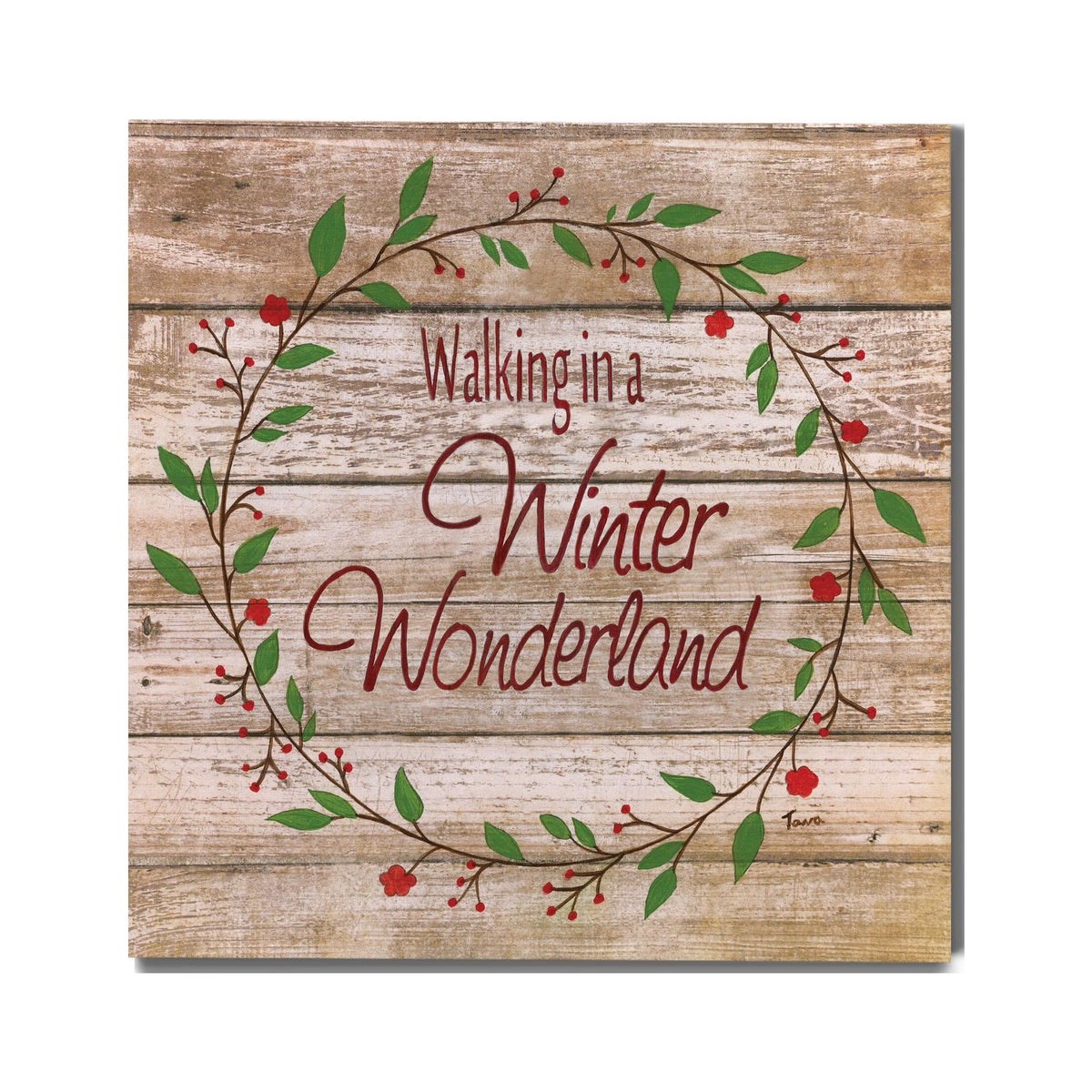 Winter Wonderland Wreath Gallery Wrapped Canvas 10x10 L3220