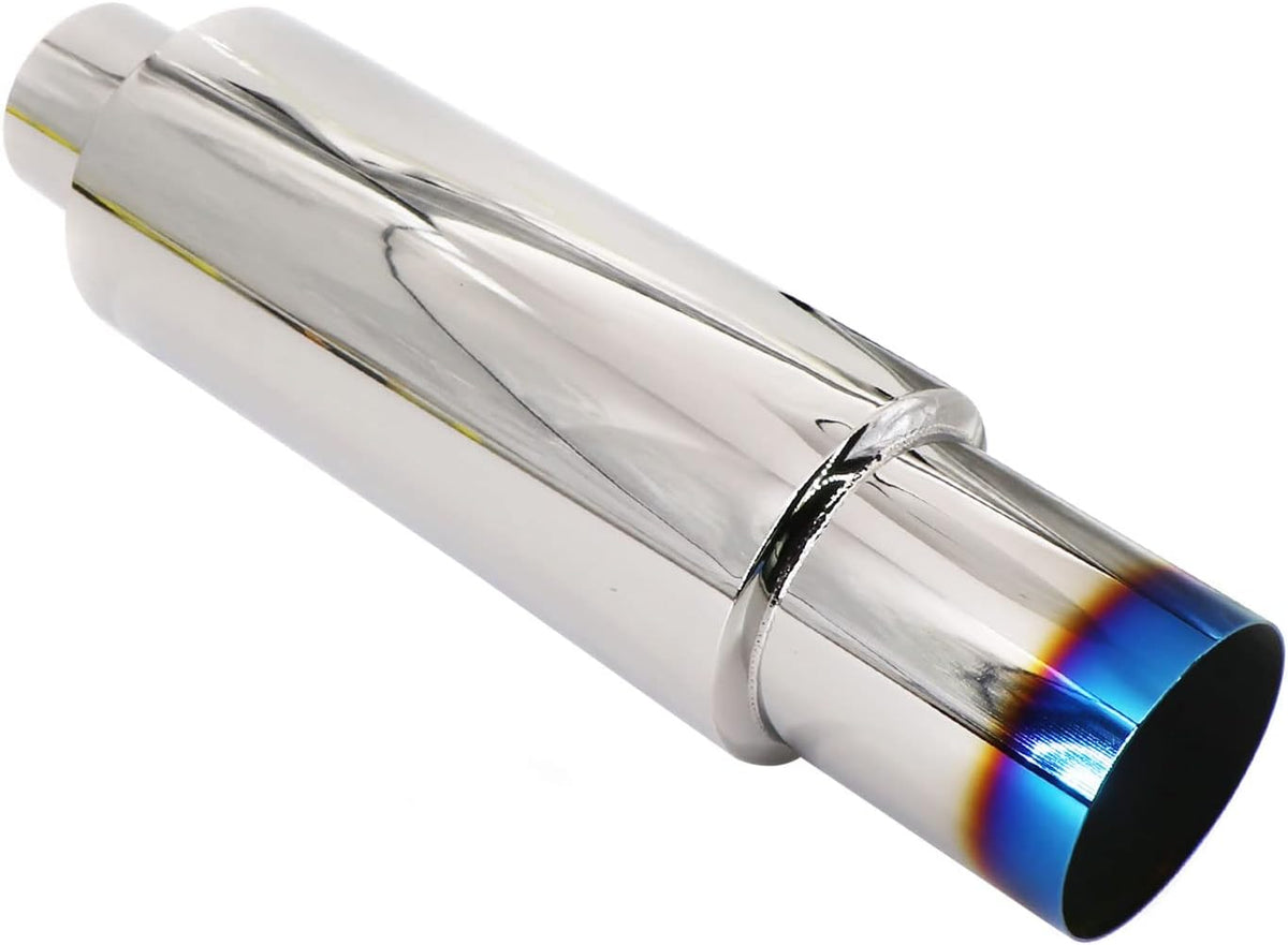 Blue Burnt Stainless Steel Exhaust Tip 18.5" Length Pack of 2 Z3209