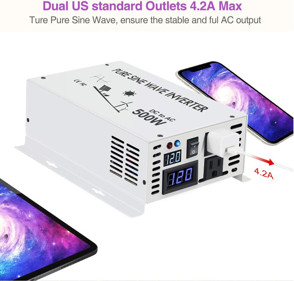 500W 12V Pure Sine Wave Car Power Inverter G279